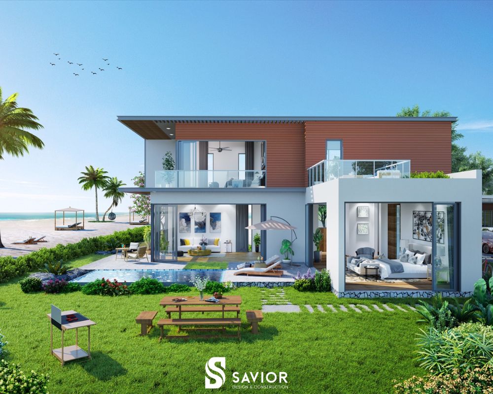 5 yếu tố tạo nên thiết kế nội thất biệt thự nghỉ dưỡng ấn tượng 12 Khu nghỉ dưỡng có sân vườn tràn ngập tiện ích