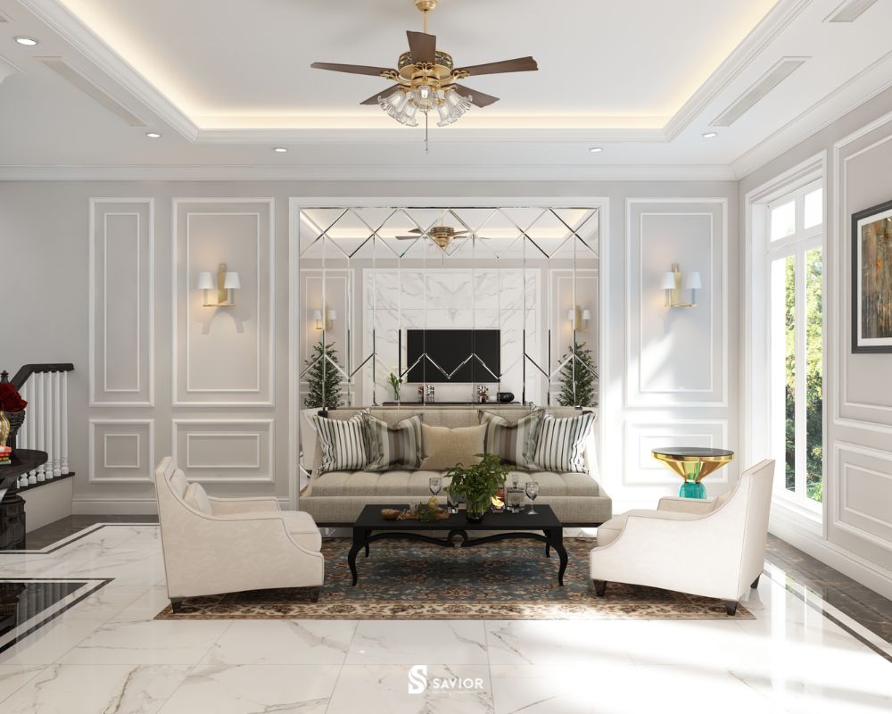 Chiêm ngưỡng 15 mẫu thiết kế nội thất biệt thự Vinhomes The Harmony đẹp nhất 3 Mẫu nội thất biệt thự đơn lập Vinhomes The Harmony theo phong cách tân cổ điển