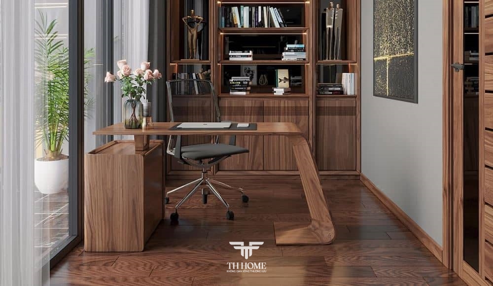 Top mẫu bàn làm việc gỗ óc chó hiện đại, ấn tượng 2024 17 Sáng tạo với kiểu dáng bàn làm việc độc đáo