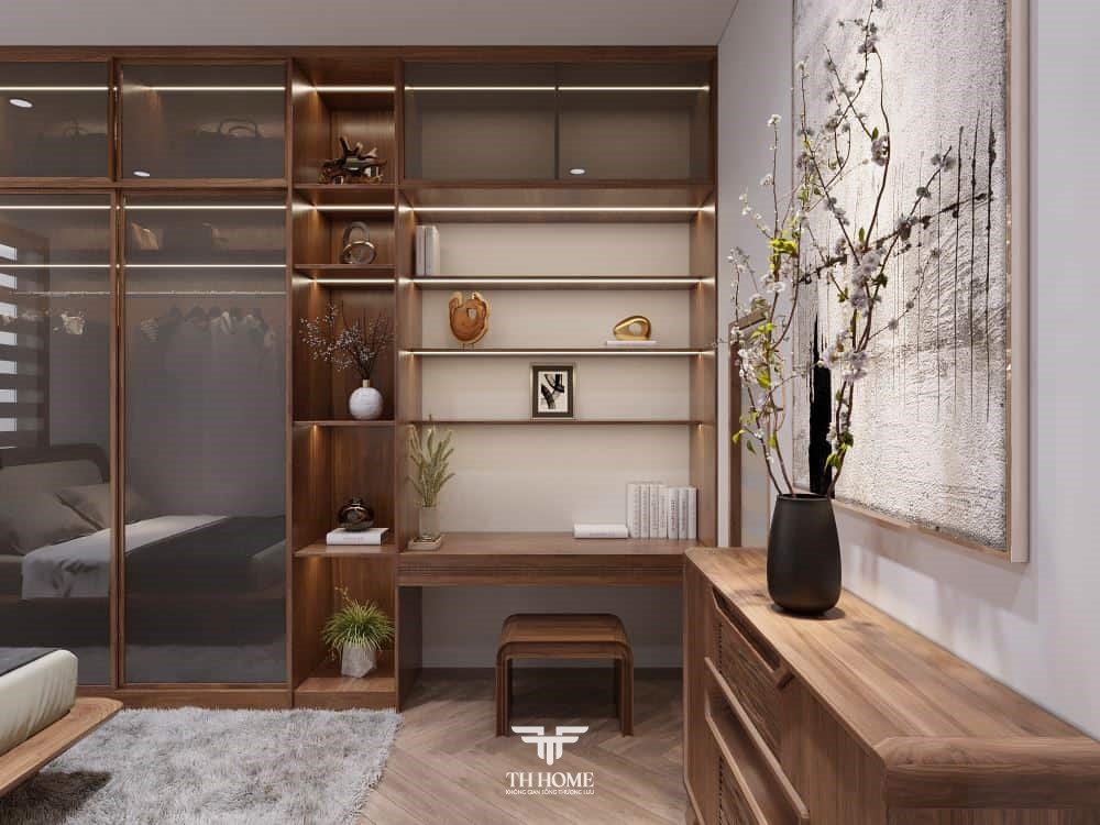 Top mẫu bàn làm việc gỗ óc chó hiện đại, ấn tượng 2024 24 Tham khảo mẫu bàn làm việc tối ưu không gian