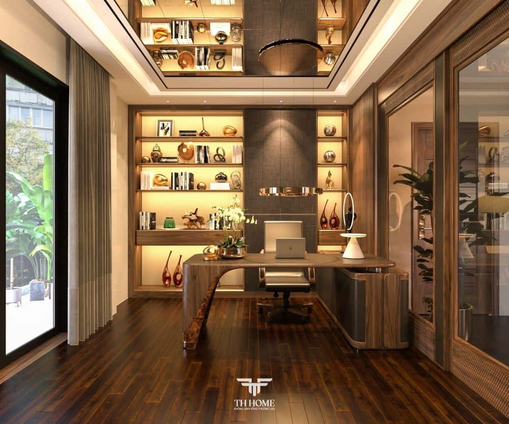 Top mẫu bàn làm việc gỗ óc chó hiện đại, ấn tượng 2024 4 Mẫu bàn làm việc gỗ óc chó sang trọng, tiện nghi