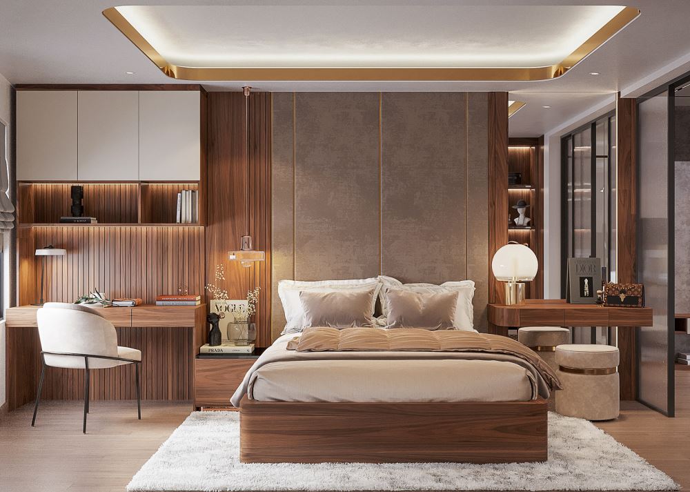 30+ Mẫu bàn trang điểm gỗ óc chó hiện đại cập nhật mới nhất 2024 18 Mẫu bàn trang điểm đẹp, nhẹ nhàng