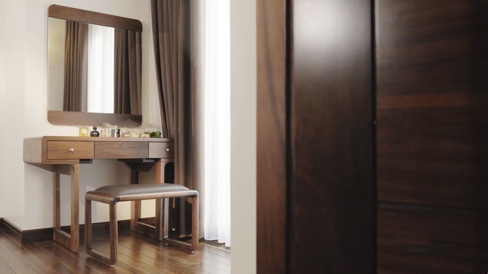 30+ Mẫu bàn trang điểm gỗ óc chó hiện đại cập nhật mới nhất 2024 21 Mẫu bàn trang điểm gỗ óc chó hiện đại