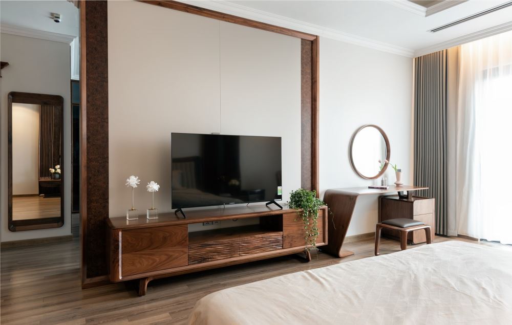 30+ Mẫu bàn trang điểm gỗ óc chó hiện đại cập nhật mới nhất 2024 26 Bàn trang điểm gỗ óc chó hiện đại, thanh mảnh