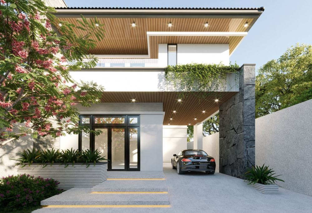 Thiết kế biệt thự mái Nhật hài hòa, thông thoáng, gần gũi với thiên nhiên