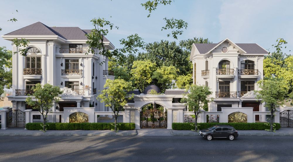 30+ Mẫu biệt thự tân cổ điển đẹp, sang trọng xu hướng 2025 10 Mẫu thiết kế biệt thự tân cổ điển mái Thái sang trọng, ấn tượng