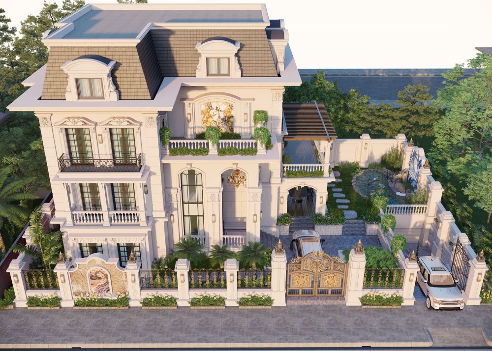 30+ Mẫu biệt thự tân cổ điển đẹp, sang trọng xu hướng 2025 19 Bố trí mặt bằng biệt thự hài hòa, cân đối và phù hợp với nhu cầu sống