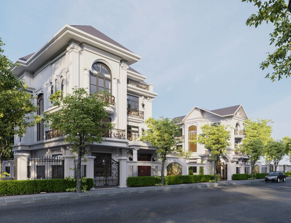 30+ Mẫu biệt thự tân cổ điển đẹp, sang trọng xu hướng 2025 11 Mái Thái có độ dốc lớn hơn mang nét đẹp mạnh mẽ, khỏe khoắn