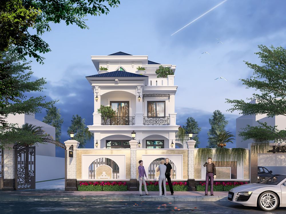 30+ Mẫu biệt thự tân cổ điển đẹp, sang trọng xu hướng 2025 3 Phong cách tân cổ điển rất được ưa chuộng cho các mẫu biệt thự bởi vẻ đẹp sang trọng, công năng tiện nghi