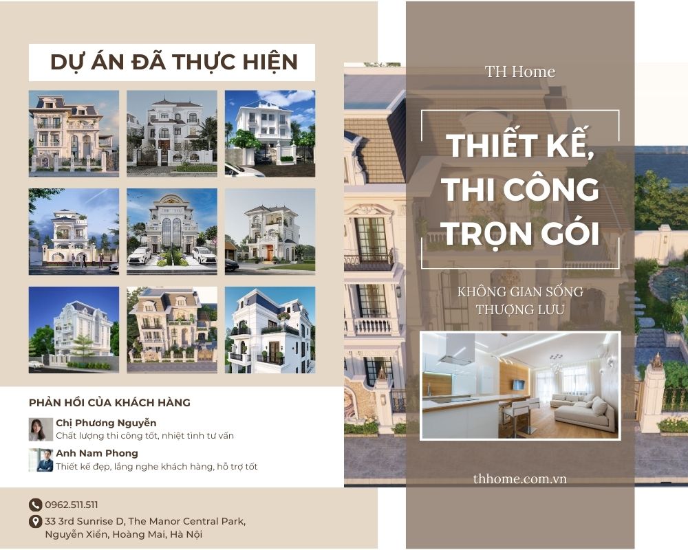 30+ Mẫu biệt thự tân cổ điển đẹp, sang trọng xu hướng 2025 32 TH Home thiết kế, thi công trọn gói biệt thự cao cấp